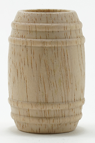 Dollhouse Miniature Unfinished Wooden Barrel